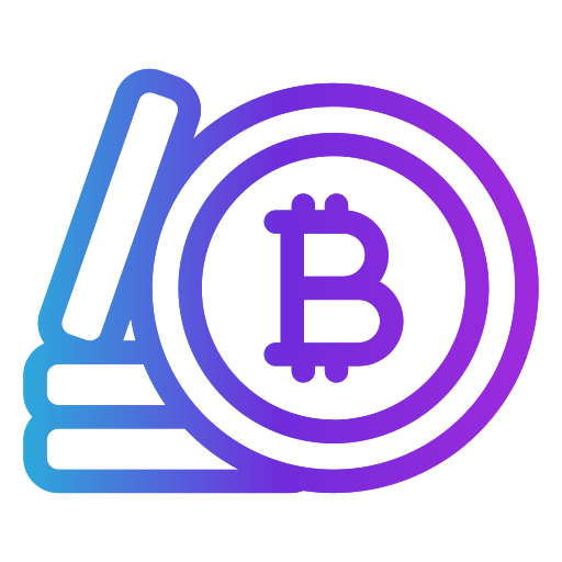 Crypto bitcoin Generic gradient outline icon