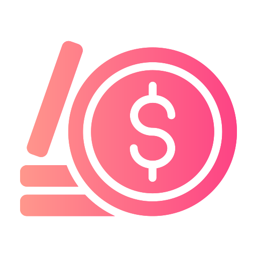Dollar coins Generic gradient fill icon