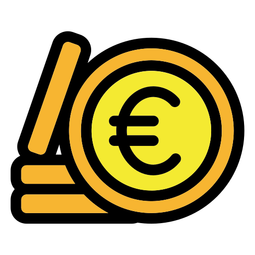 ユーロ硬貨 Generic color lineal-color icon