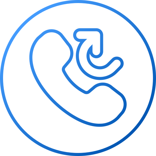 Call forwarding Generic gradient outline icon