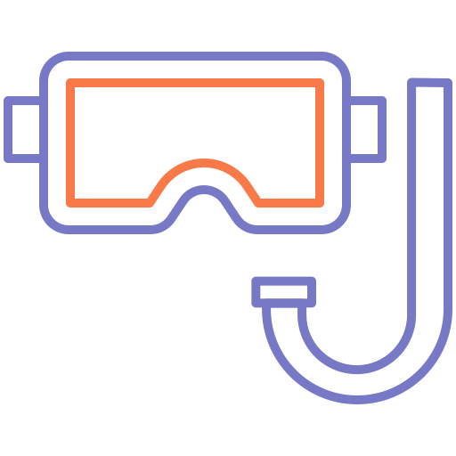 maska do nurkowania Generic color outline ikona