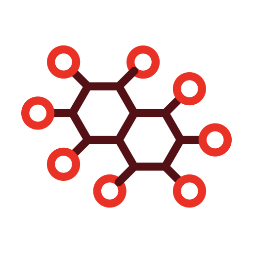 cząsteczka Generic color outline ikona