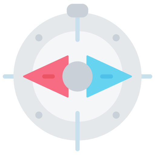 Azimuth compass Generic color fill icon