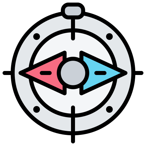 Азимутальный компас Generic color lineal-color иконка