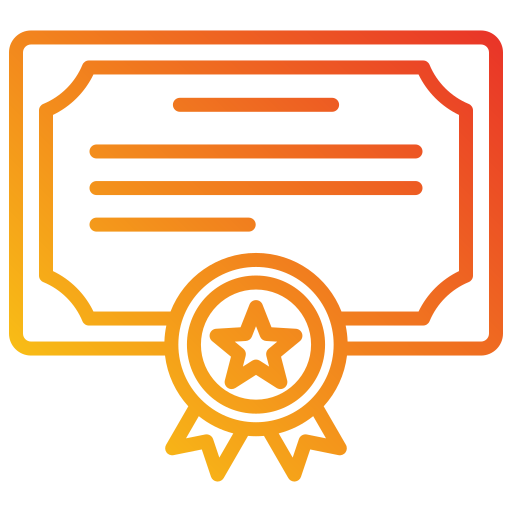 certificado Generic gradient outline icono