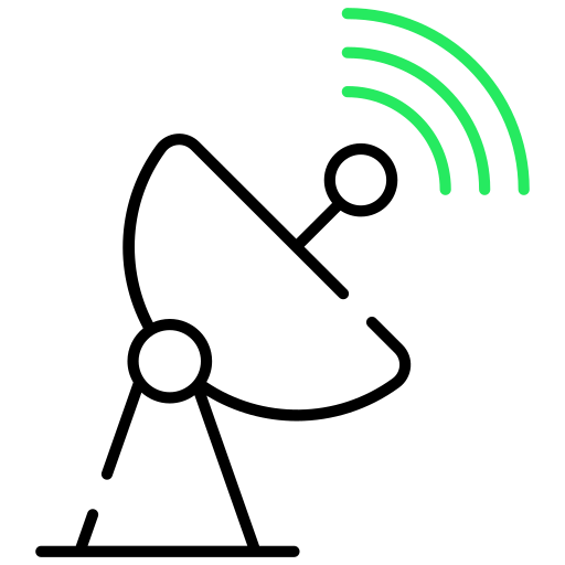 antena parabólica Generic color outline icono