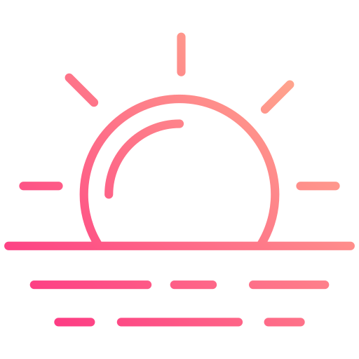 zonsondergang Generic gradient outline icoon