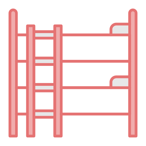 stapelbed Generic color lineal-color icoon