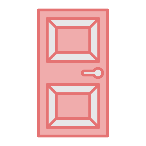 puerta Generic color lineal-color icono
