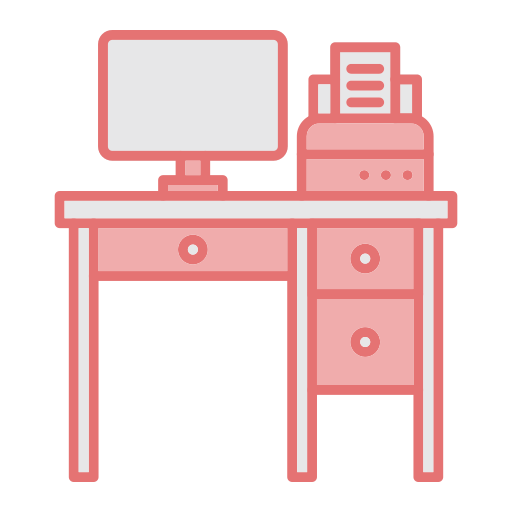 mesa de oficina Generic color lineal-color icono
