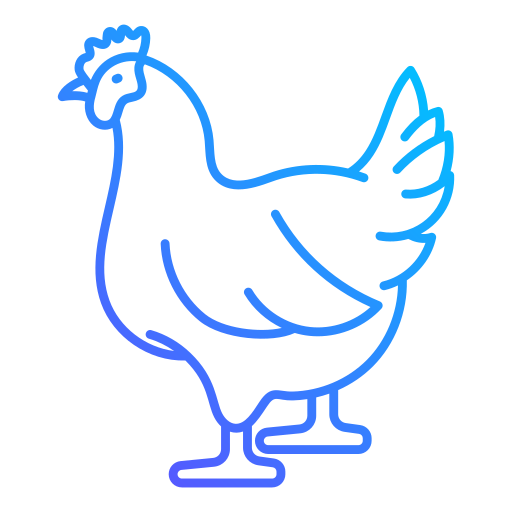 pollo Generic gradient outline icona
