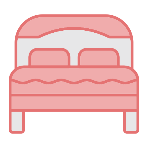 podwójne łóżko Generic color lineal-color ikona