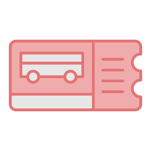Автобусный билет Generic color lineal-color иконка