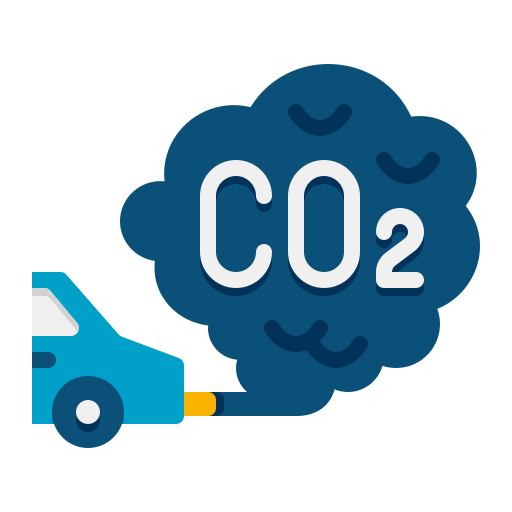 Выбросы СО2 Generic color fill иконка