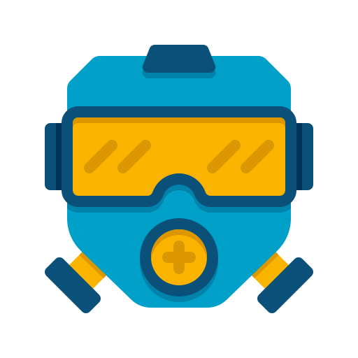 gasmasker Generic color fill icoon