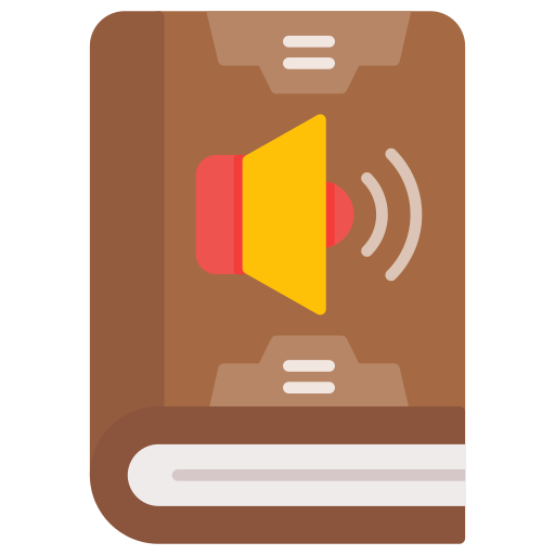 audio libro Generic color fill icono