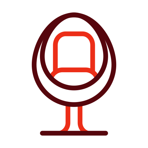 silla de huevo Generic color outline icono