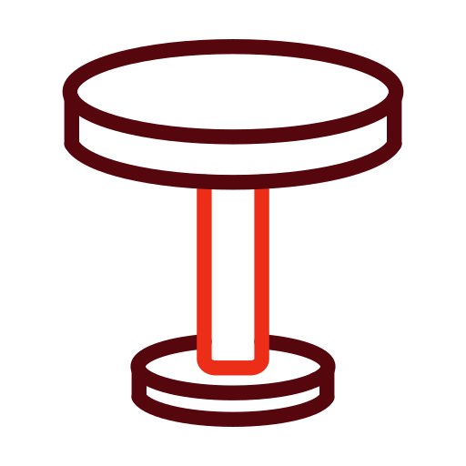 mesa redonda Generic color outline icono