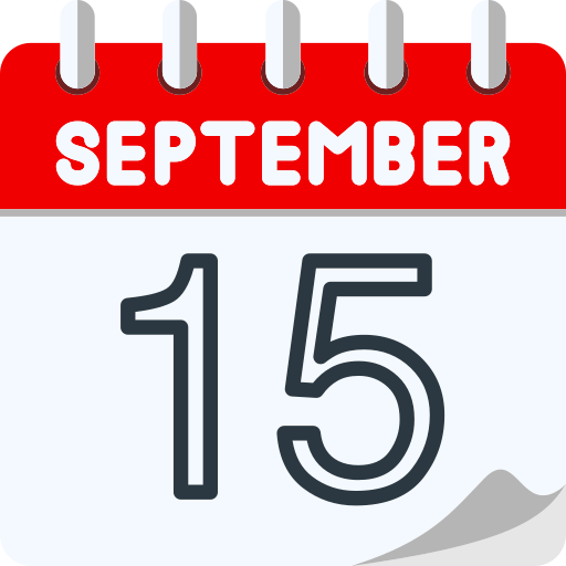 15 września Generic color fill ikona