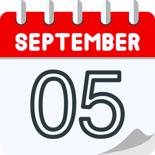 5 września Generic color fill ikona