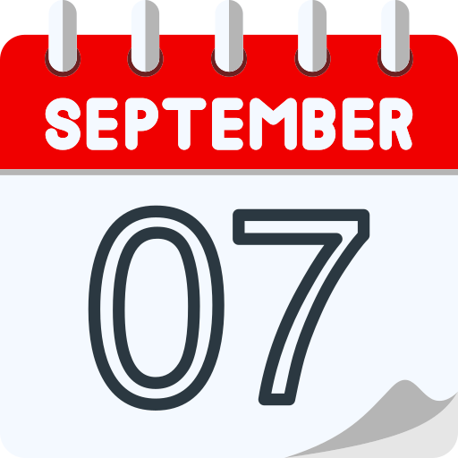 September 7 Generic color fill icon