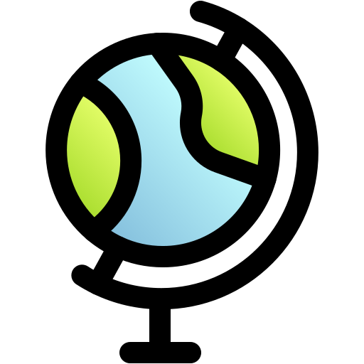 wereldbol Generic gradient lineal-color icoon