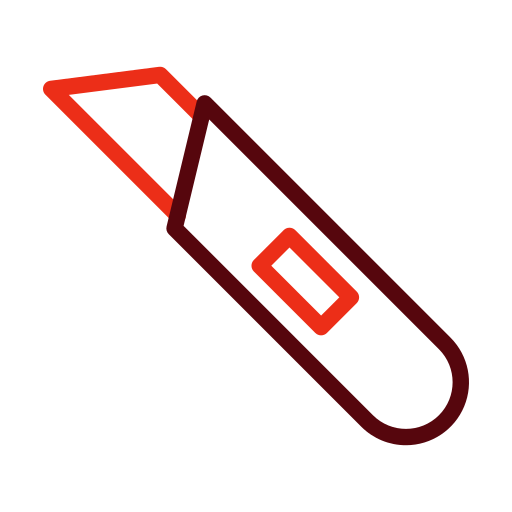 nóż użytkowy Generic color outline ikona