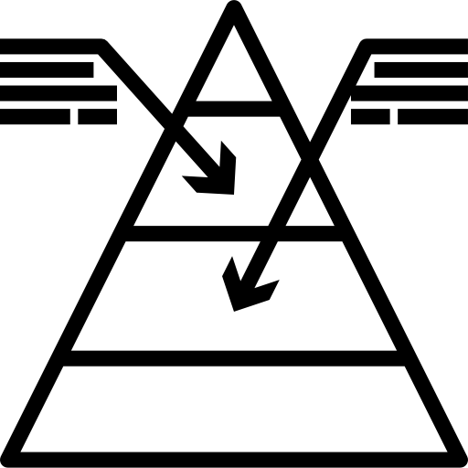 wykres piramidy Phatplus Lineal ikona