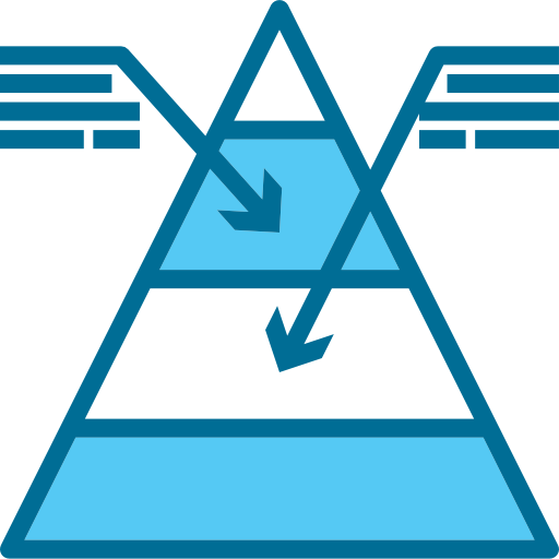Pyramid chart Phatplus Blue icon