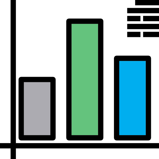 gráfico de barras Phatplus Lineal Color icono