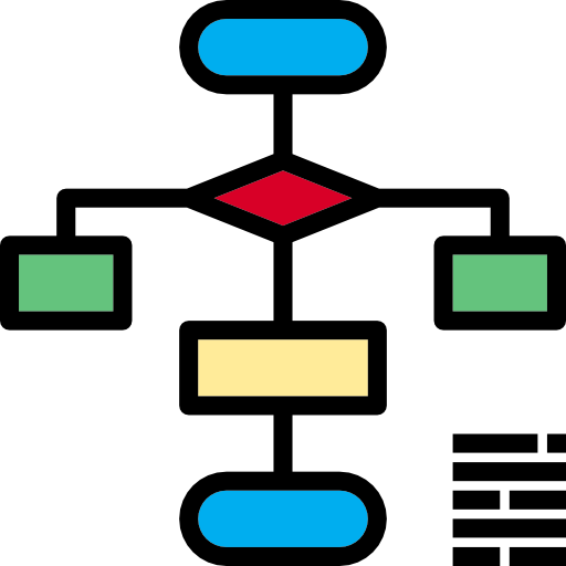 diagrama de flujo Phatplus Lineal Color icono