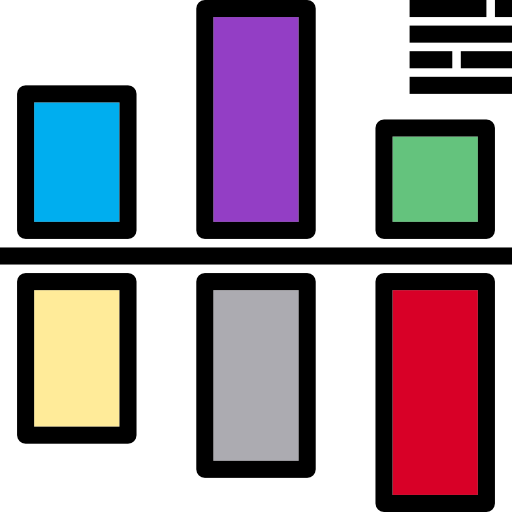 wykres słupkowy Phatplus Lineal Color ikona