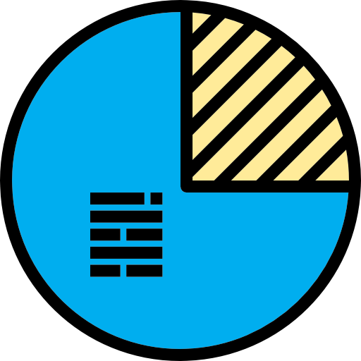 wykres kołowy Phatplus Lineal Color ikona