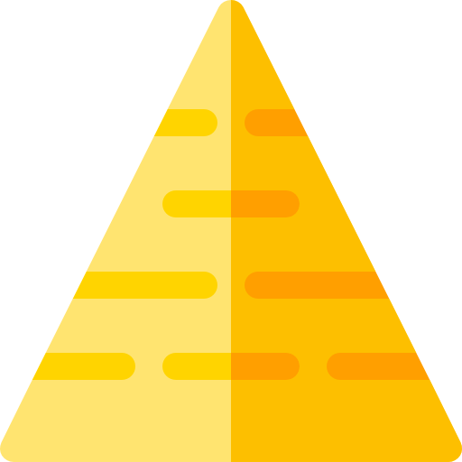 Pyramid Basic Rounded Flat icon