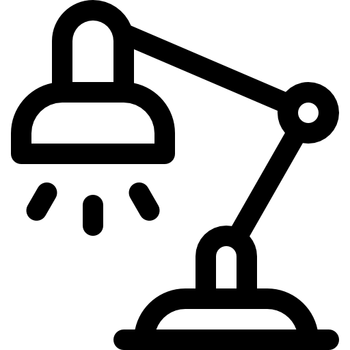 schreibtischlampe Basic Rounded Lineal icon