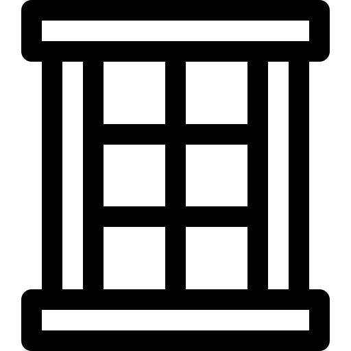 janela Basic Rounded Lineal Ícone