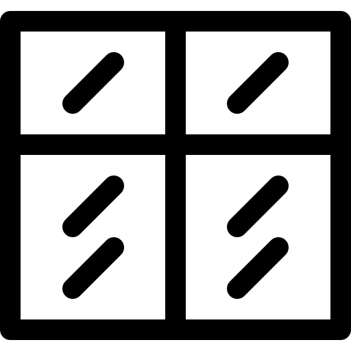 glaswand Basic Rounded Lineal icon