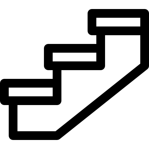 계단 Basic Rounded Lineal icon
