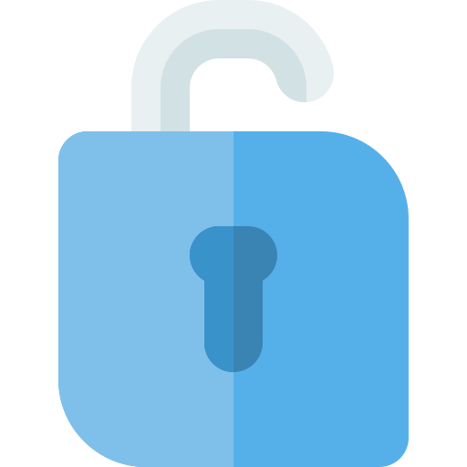 Open padlock Generic color fill icon