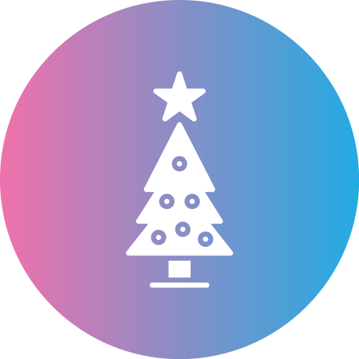 árbol de navidad Generic gradient fill icono