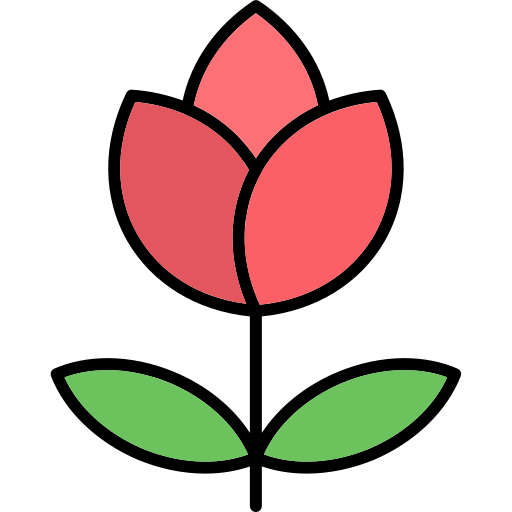 Red flower Generic color lineal-color icon