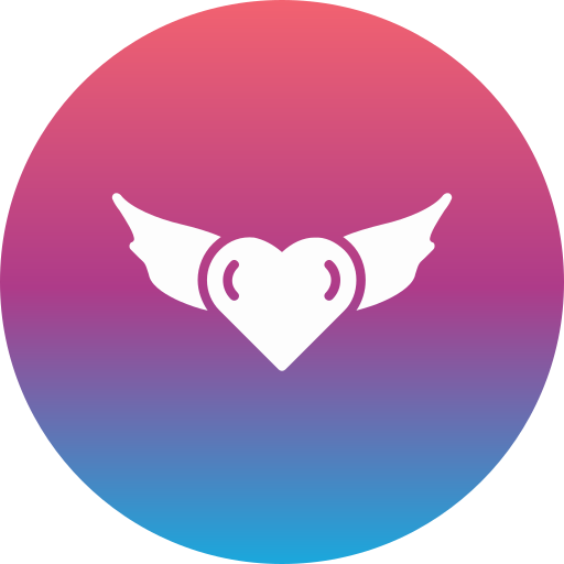 Heart wings Generic gradient fill icon
