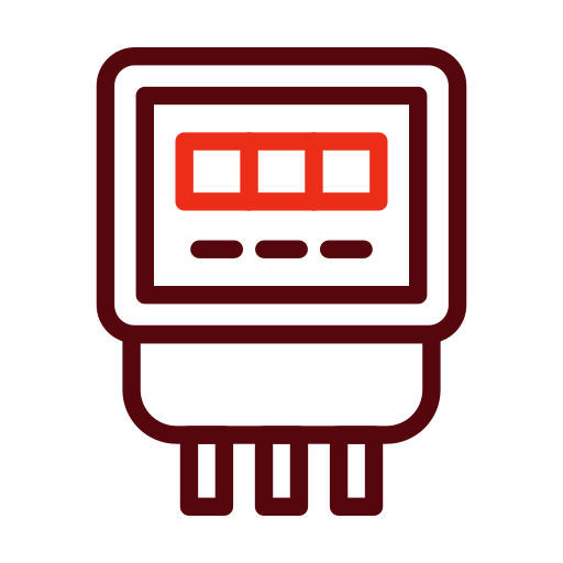 Electric meter Generic color outline icon