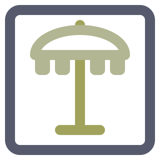 пляжный зонт Generic color outline иконка