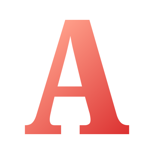 letter a Generic gradient fill icoon