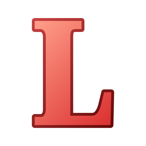 lettera l Generic gradient lineal-color icona