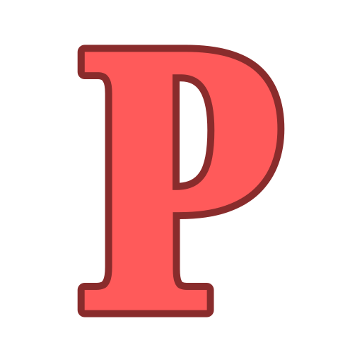 lettre p Generic color lineal-color Icône