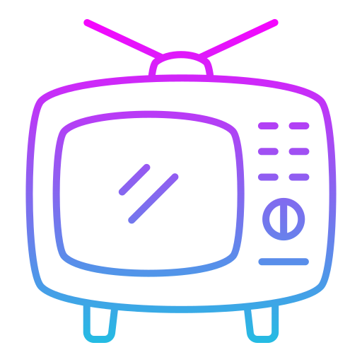 televisie Generic gradient outline icoon