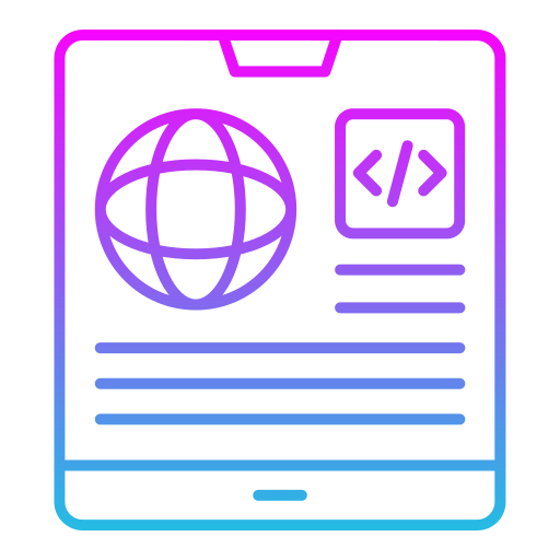 Tablet Generic gradient outline icon