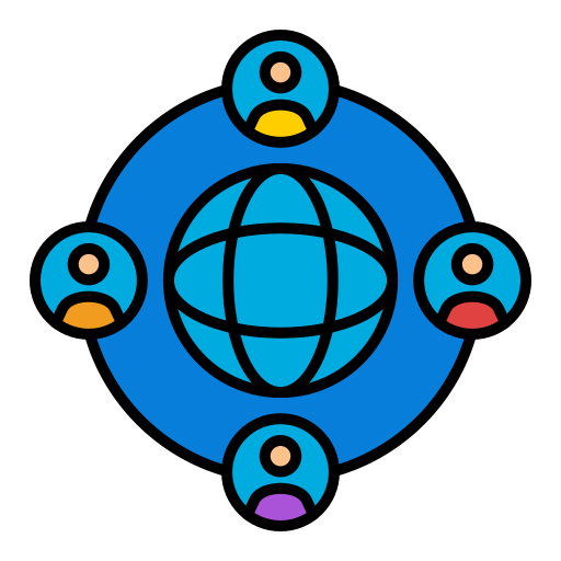 Global network Generic color lineal-color icon